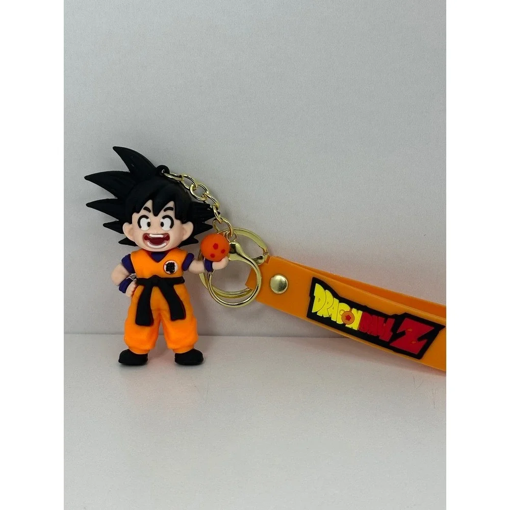 Dragon Ball Z Goku Keychain Kid‎ Goku with Dragon Ball Orange Rubber Strap